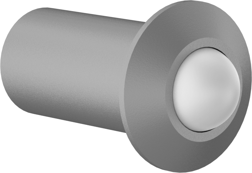 Presle Takılan Top Burunlu Yaylı Piston, Asetal Burun, 1/8" Çaplı Çelik Gövde
