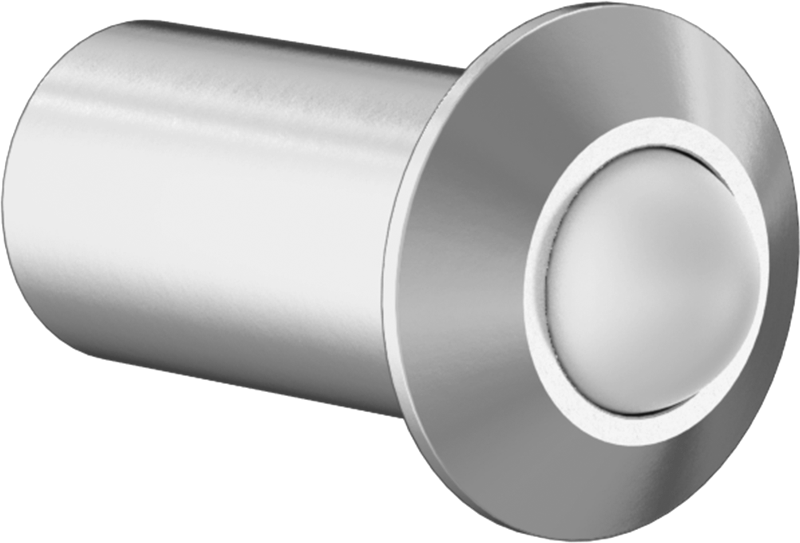 Presle Takılan Top Burunlu Yaylı Piston, Naylonlu Paslanmaz Çelik Gövde, 0,125" Gövde Çapı, 0,4-1,3 lb. Kuvvet