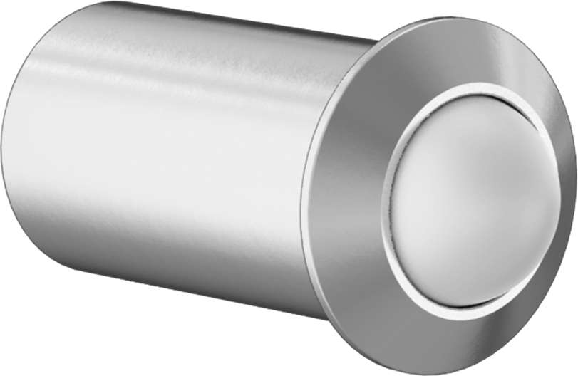 Presle Takılan Top Burunlu Yaylı Piston, Naylonlu Paslanmaz Çelik Gövde, 0,25" Gövde Çapı, 1,5-3,5 lb. Kuvvet
