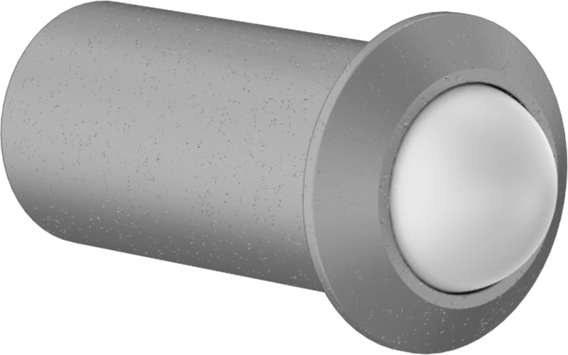 Presle Takılan Top Burunlu Yaylı Piston, Naylon Burunlu Çelik Gövde, 0,188" Gövde Çapı, 2-5 lb Kuvvet