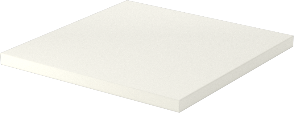 Kolay İşlenebilir Alümina-Bisque Seramik, 4-1/2“ x 4-1/2” Levha, 1/4" Kalınlık