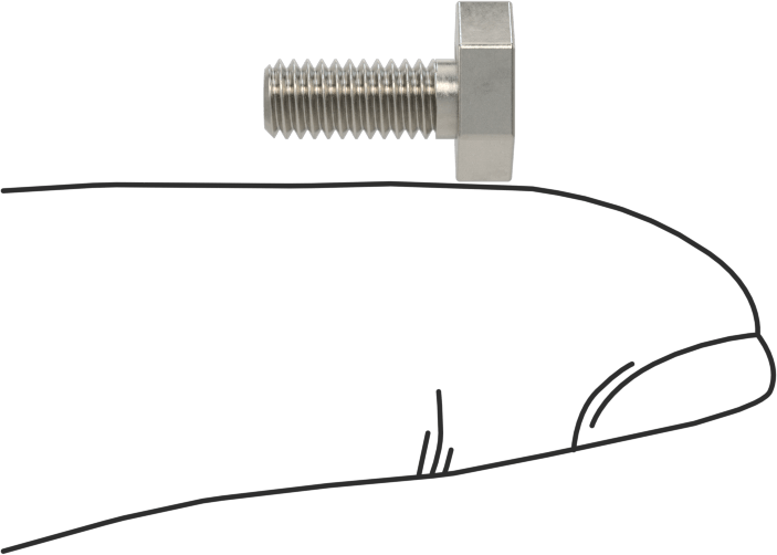 Fikstür Kelepçesi, 7,93 mm Genişlik x 2,8 mm Yükseklik Paslanmaz Çelik Başlık