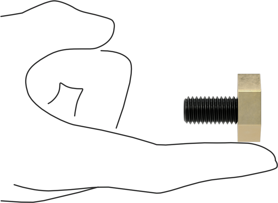 Fikstür Kelepçesi, 25,38 mm Genişlik x 9,52 mm Yükseklik Pirinç Başlık