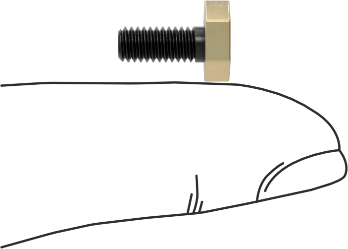 Fikstür Kelepçesi, 7,93 mm Genişlik x 2,8 mm Yükseklik Pirinç Başlık