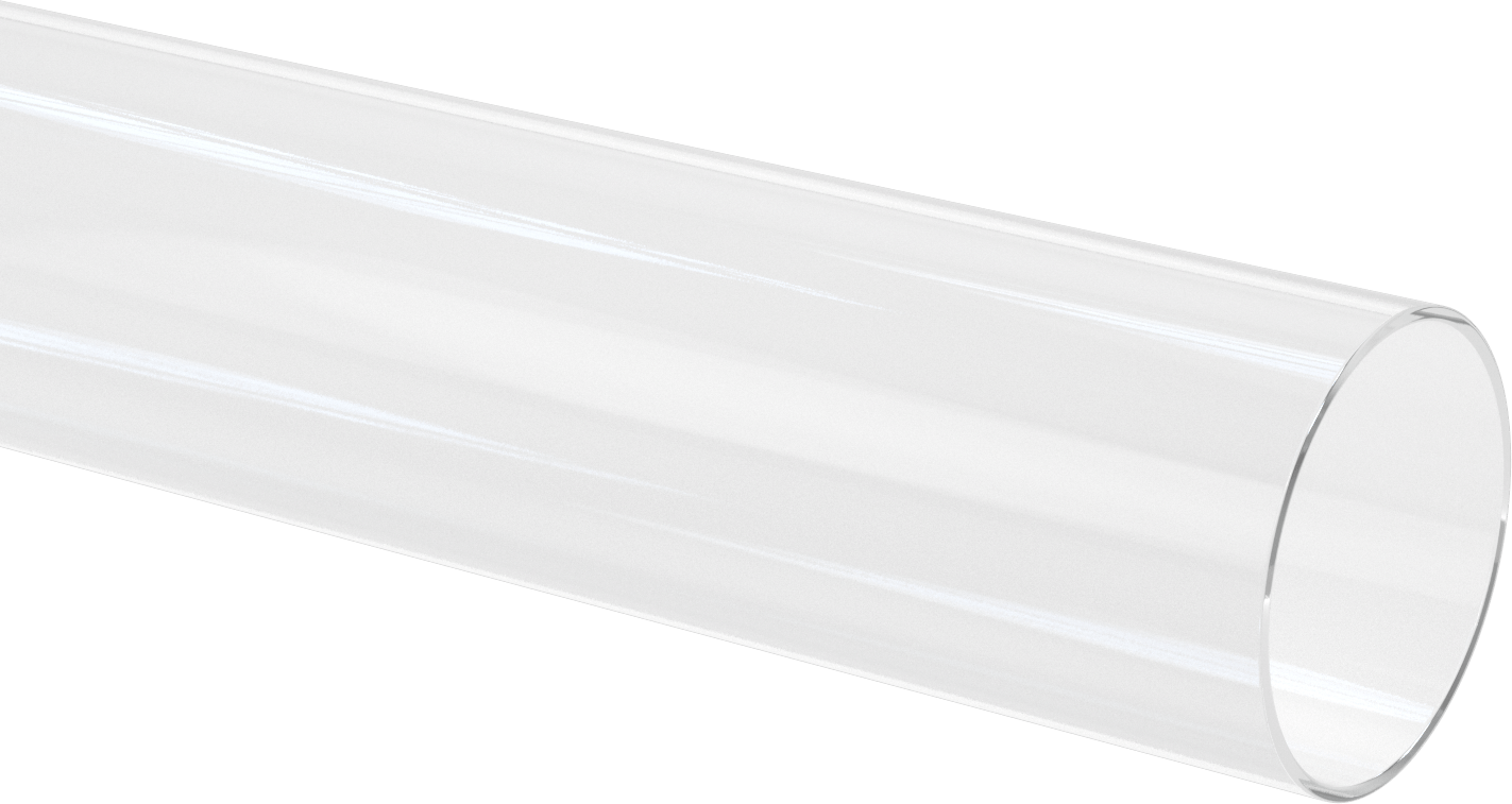 Şeffaf Döküm Akrilik Tüp, 6" OD x 5-5/8" ID