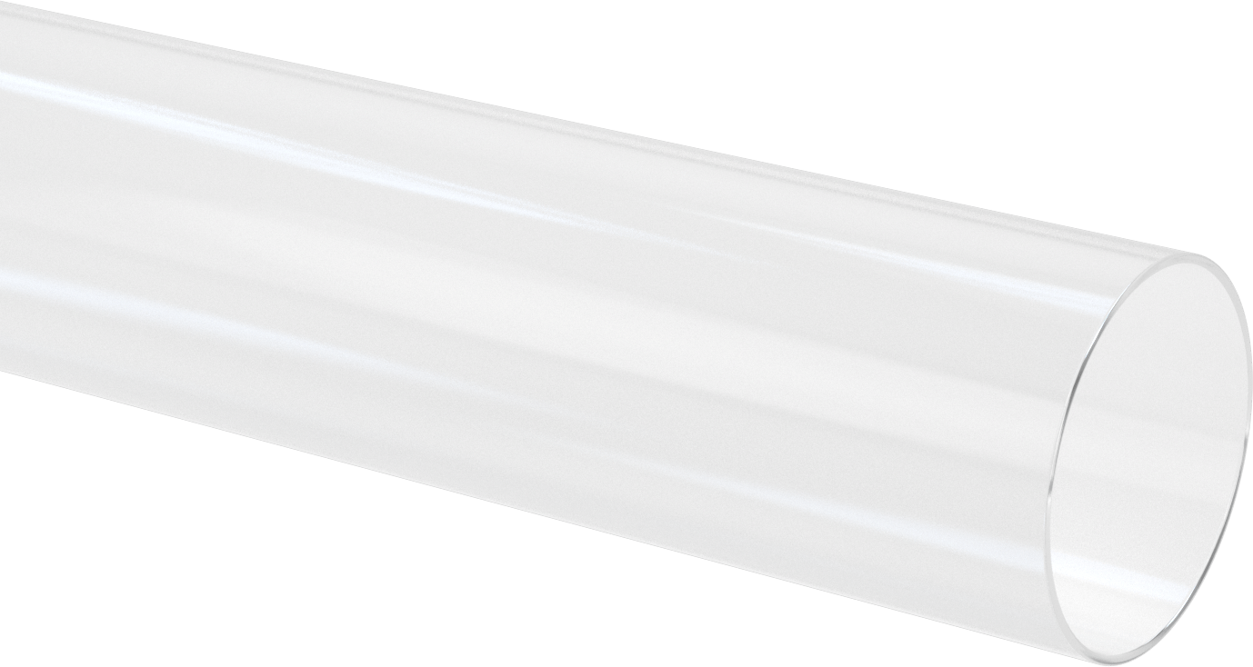Şeffaf Döküm Akrilik Tüp, 5-1/4" OD x 5" ID