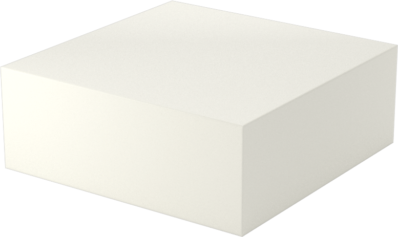 Ekstra Yüksek Sıcaklık Cam-Mika Seramik, Kolay İşlenebilir, 2“ x 2” Levha, 3/4" Kalınlık