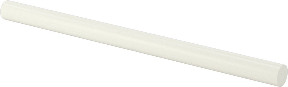 Ekstra Yüksek Sıcaklık Cam-Mika Seramik, Kolay İşlenebilir, 3/8" Çaplı Çubuk, 6 inç Uzunluk