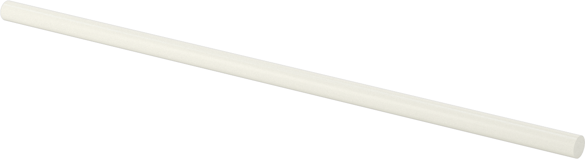 Ekstra Yüksek Sıcaklık Cam-Mika Seramik, Kolay İşlenebilir, 3/8" Çaplı Çubuk, 12" Uzunluk