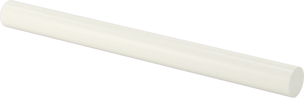 Ekstra Yüksek Sıcaklık Cam-Mika Seramik, Kolay İşlenebilir, 1/2" Çapında Çubuk, 6 inç Uzunluk