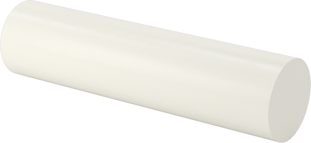 Ekstra Yüksek Sıcaklık Cam-Mika Seramik, Kolay İşlenebilir, 1-1/2" Çaplı Çubuk, 6 inç Uzunluk