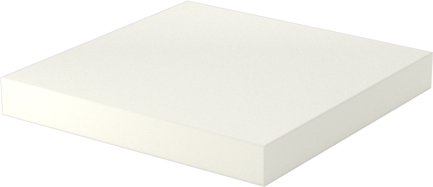 Ekstra Yüksek Sıcaklık Cam-Mika Seramik, Kolay İşlenebilir, 3“ x 3” Levha, 3/8" Kalınlık