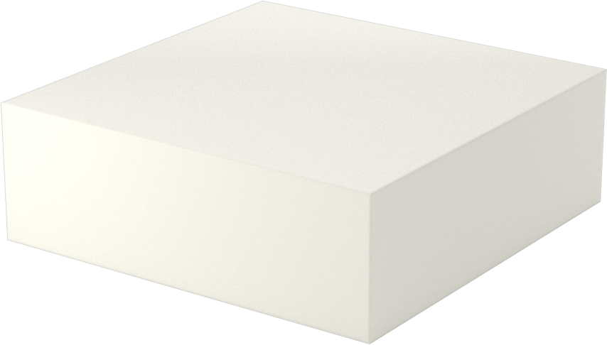 Ekstra Yüksek Sıcaklık Cam-Mika Seramik, Kolay İşlenebilir, 3“ x 3” Levha, 1" Kalınlık