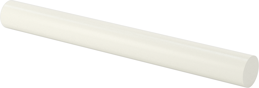 Ekstra Yüksek Sıcaklık Cam-Mika Seramik, Kolay İşlenebilir, 5/8" Çaplı Çubuk, 6 inç Uzunluk