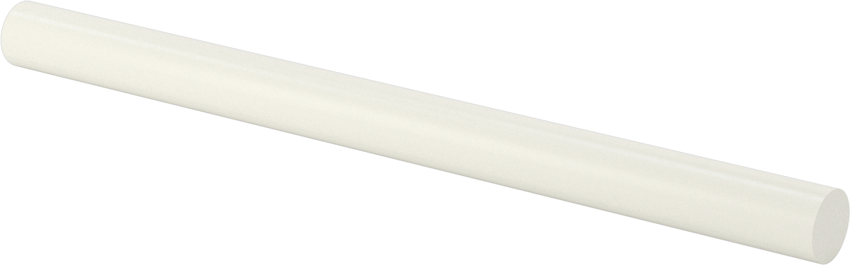 Ekstra Yüksek Sıcaklık Cam-Mika Seramik, Kolay İşlenebilir, 7/8" Çaplı Çubuk, 12" Uzunluk