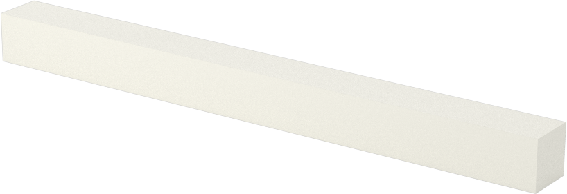 Ekstra Yüksek Sıcaklık Cam-Mika Seramik, Kolay İşlenebilir, 1/4" Kalınlıkta Çubuk, 1/4 inç Genişlik x 3 inç Uzunluk