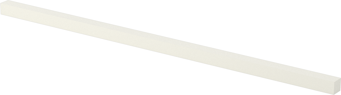 Ekstra Yüksek Sıcaklık Cam-Mika Seramik, Kolay İşlenebilir, 3/8" Kalın Çubuk, 3/8“ Genişlik x 12” Uzunluk