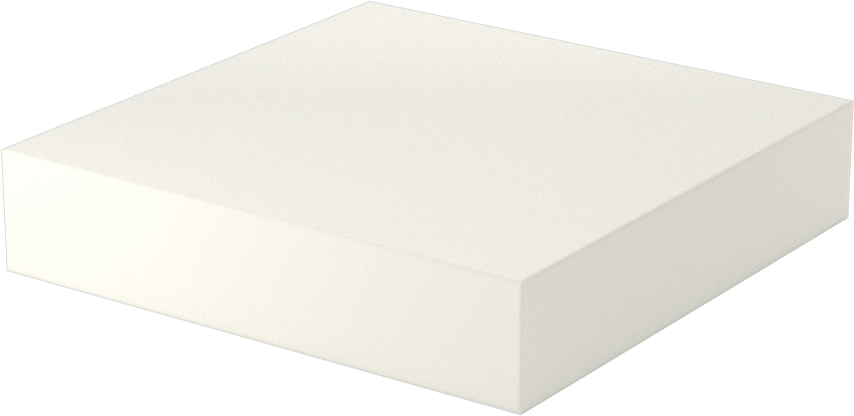 Ekstra Yüksek Sıcaklık Cam-Mika Seramik, Kolay İşlenebilir, 3“ x 3” Levha, 5/8" Kalınlık