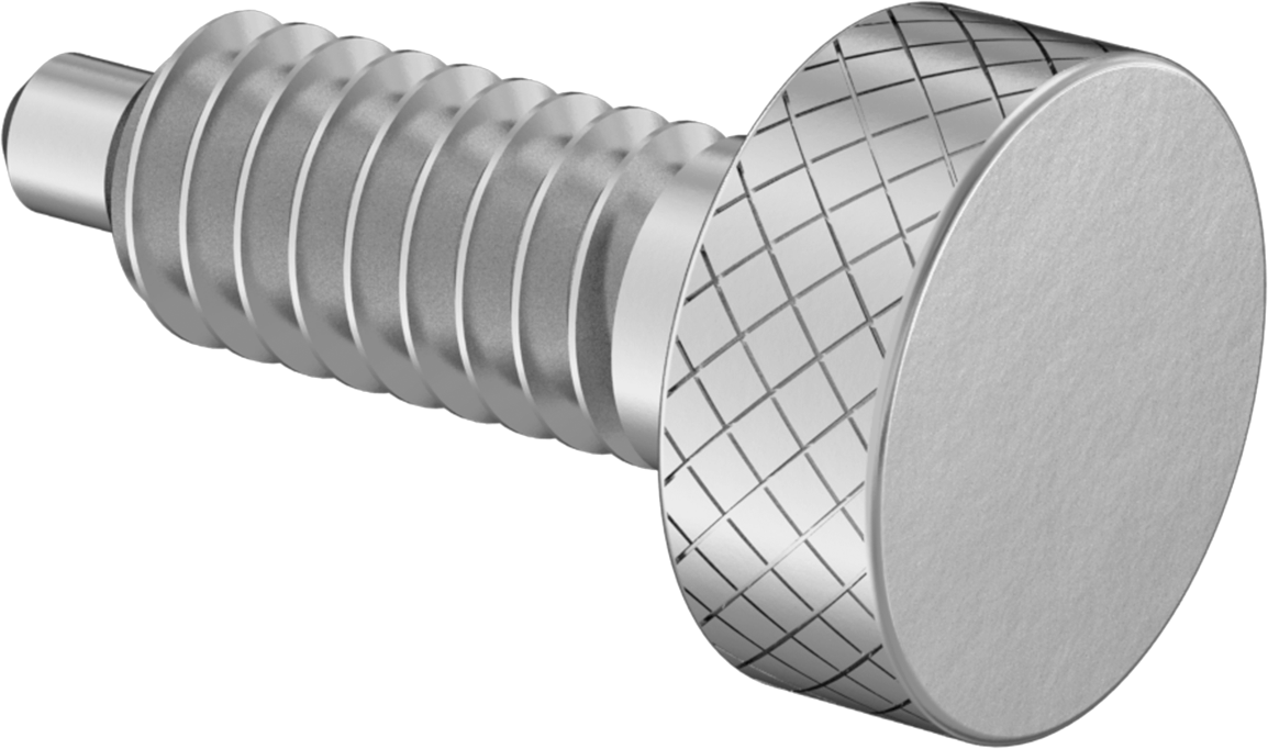 Çinko Kaplı Çelik Geri Çekilebilir Yaylı Piston, Topuz Tutamak, 1/4"-20 Diş