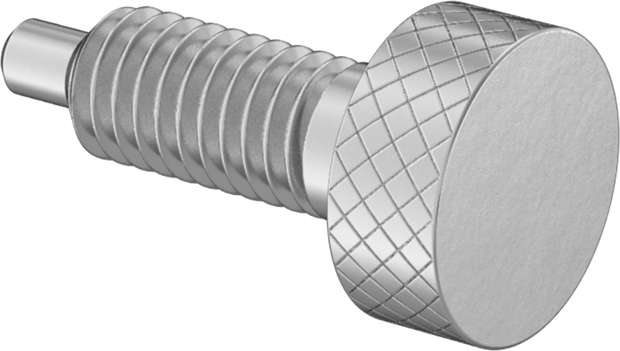 Çinko Kaplı Çelik Geri Çekilebilir Yaylı Piston, Topuz Tutamak, 3/8"-16 Diş
