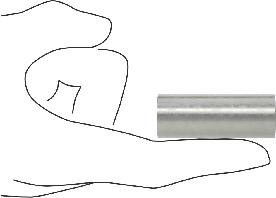 Presle Takılan Matkap Burcu, İnce Duvar, 0.625" ID, 3/4" OD, 2" Uzunluk