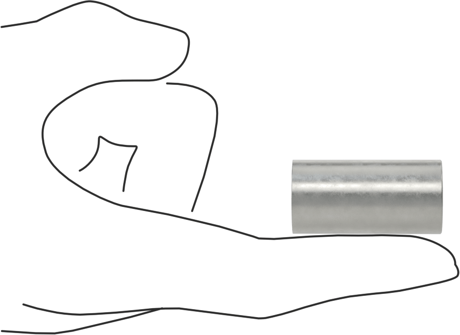 Presle Takılan Matkap Burcu, İnce Duvar, 0.625" ID, 3/4" OD, 1-1/2" Uzunluk