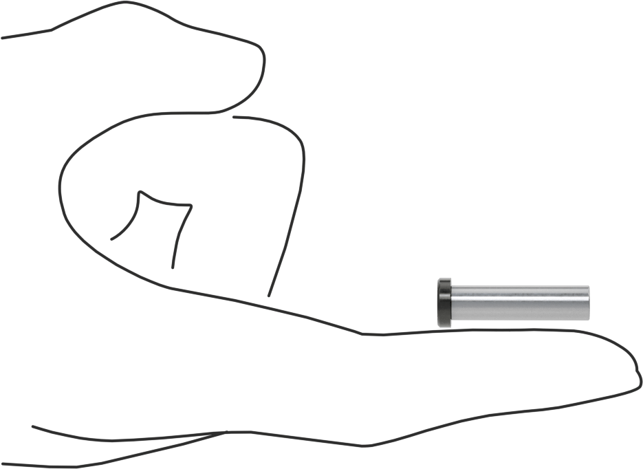 Başlıklı Presle Takılan Matkap Burcu, 0.125" ID, 1/4" OD, 1" Uzunluk