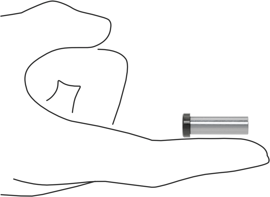 Başlıklı Presle Takılan Matkap Burcu, 0.136" ID, 5/16" OD, 1" Uzunluk