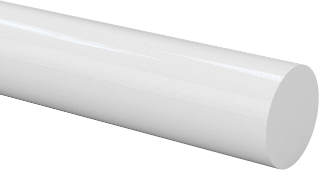 Kimyasallara Dayanıklı Kaygan PTFE Çubuk, 1/8" Çap, 25 Fit Uzunluk