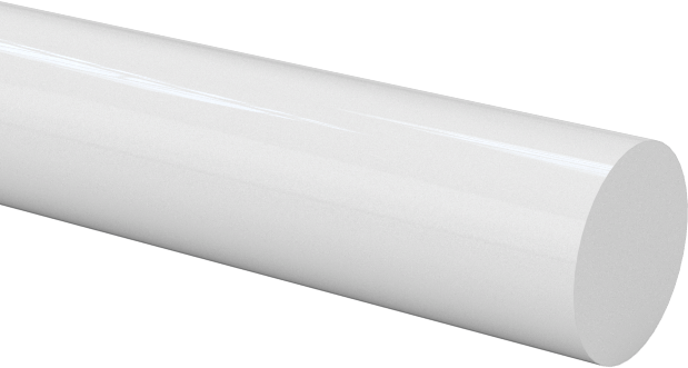 Kimyasallara Dayanıklı Kaygan PTFE Çubuk, 0,078" Çap, 10 Fit Uzunluk