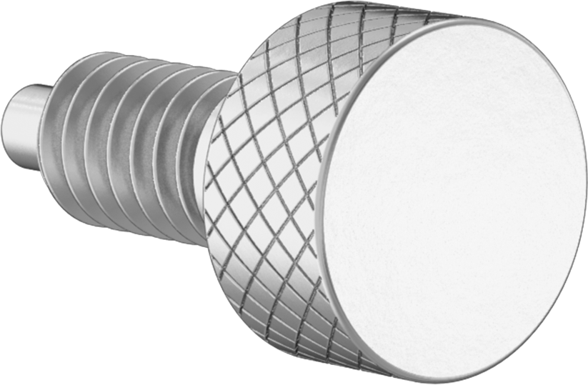 18-8 Paslanmaz Çelik Topuz Tutamaklı Geri Çekilebilir Yaylı Piston, Twist-Lock, 1/4"-20 Diş, 1 ila 4 lb. Kuvvet