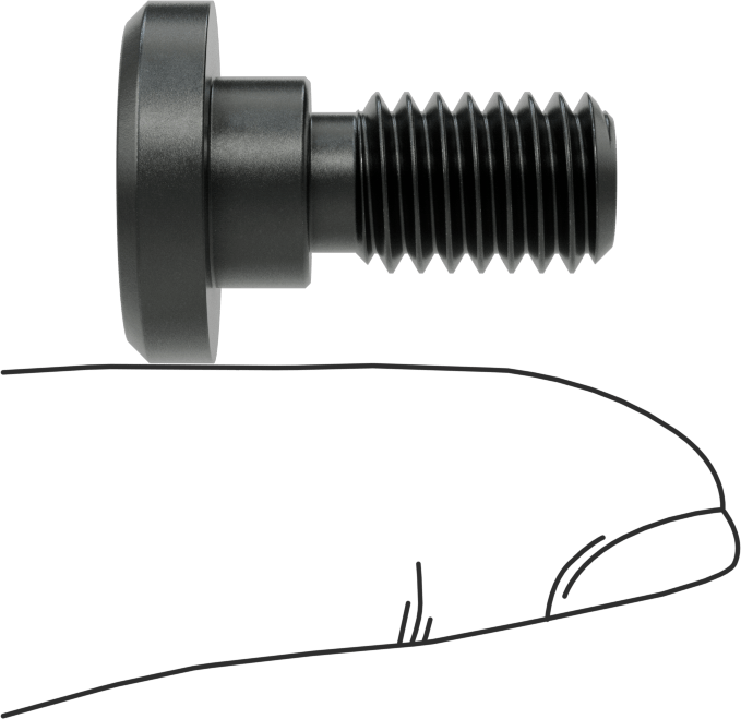 Çıkarılabilir Matkap Burçları için Kilit Vidası, Altıgen, 1-3/4“ ve 2-1/4” Burç Dış Çapı için