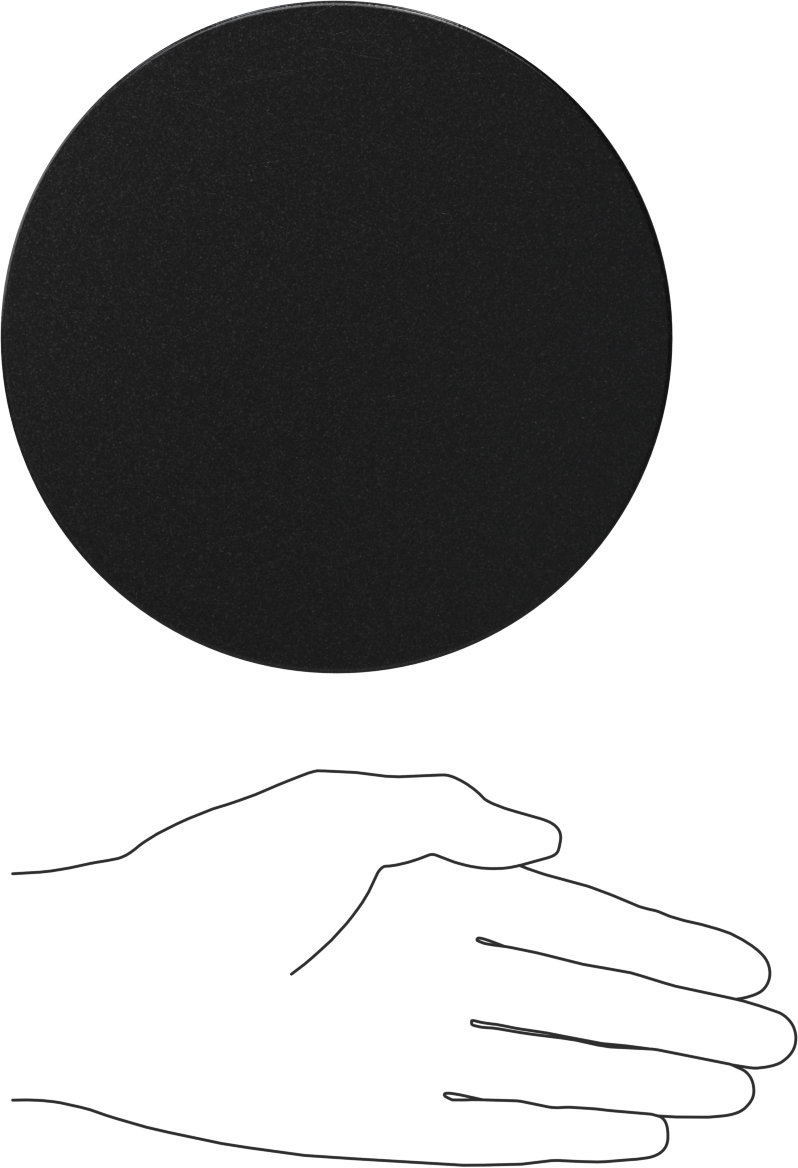 Asetal Disk, Siyah, 6" Çap, 3" Uzunluk