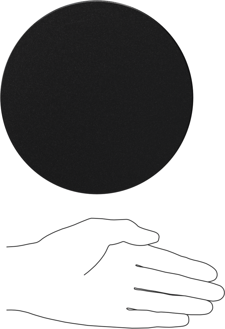 Asetal Disk, Siyah, 6" Çap, 6 inç Uzunluk