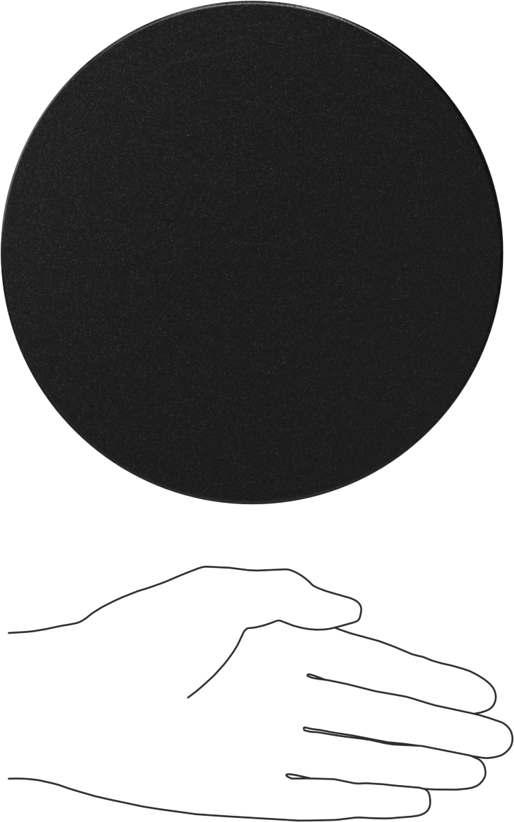 Asetal Disk, Siyah, 7" Çap, 3" Uzunluk
