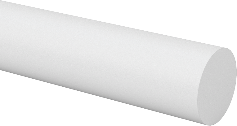 Asetal Çubuk, Beyaz, 9/16" Çap, 4 Fit Uzunluk