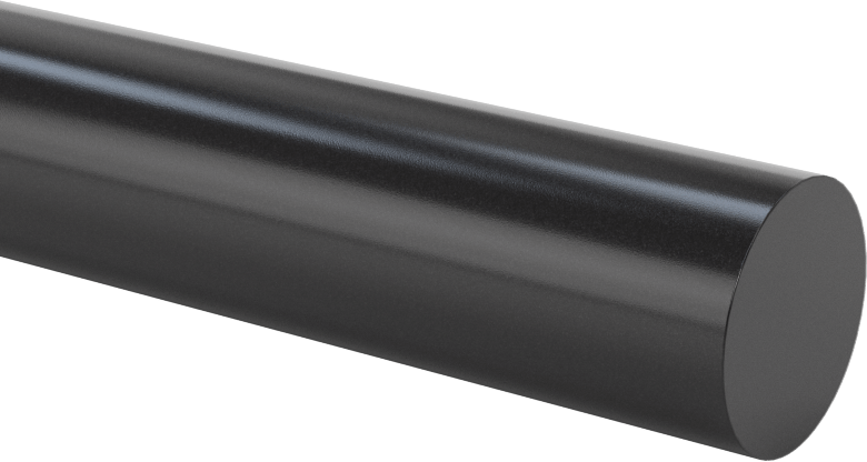 Asetal Çubuk, Siyah, 5/8" Çap, 4 Fit Uzunluk