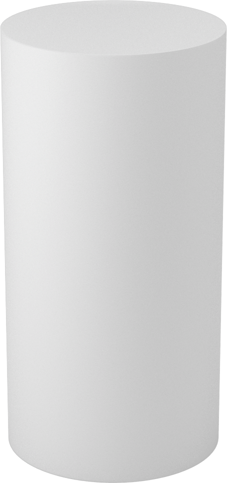 Asetal Disk, Beyaz, 3" Çap, 6 inç Uzunluk