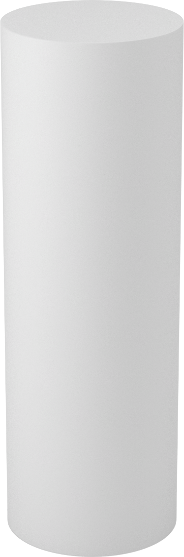 Asetal Disk, Beyaz, 3" Çap, 9 inç Uzunluk