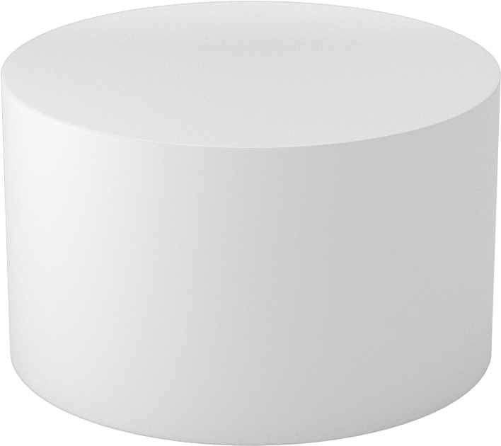 Asetal Disk, Beyaz, 5" Çap, 3" Uzunluk