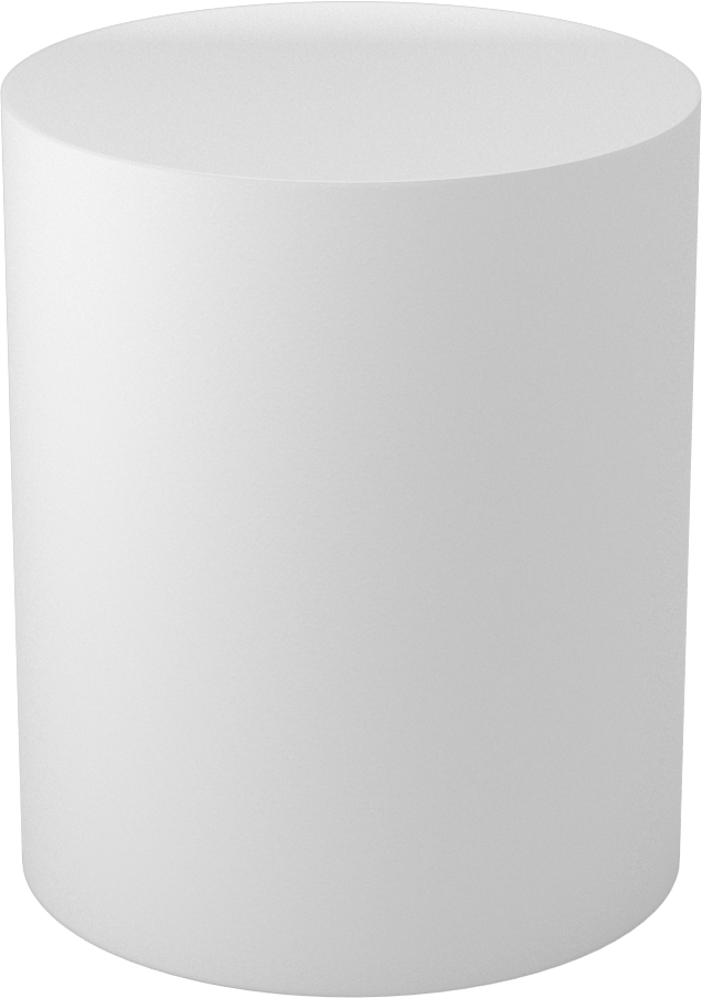 Asetal Disk, Beyaz, 5" Çap, 6 inç Uzunluk