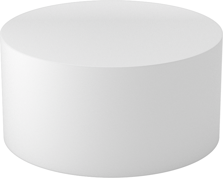 Asetal Disk, Beyaz, 6" Çap, 3" Uzunluk