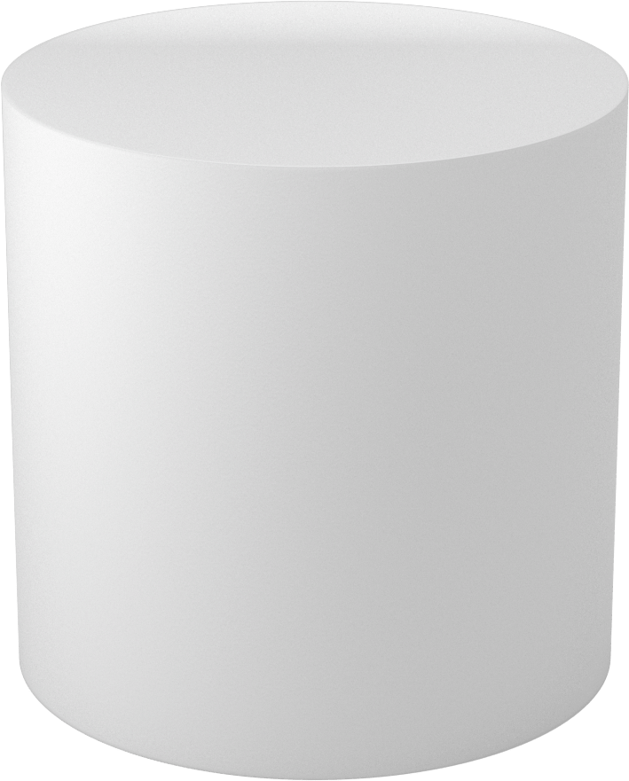 Asetal Disk, Beyaz, 6" Çap, 6 inç Uzunluk