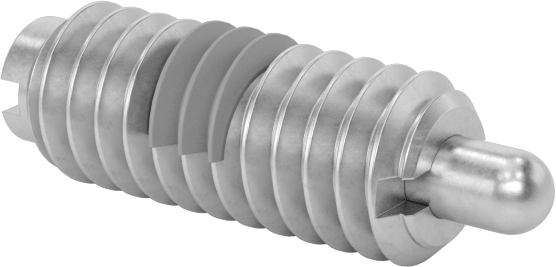 18-8 Paslanmaz Çelik Oluklu Uzun Burunlu Yaylı Piston, 8-32 Diş, 1-3,3 lb. Burun Kuvveti