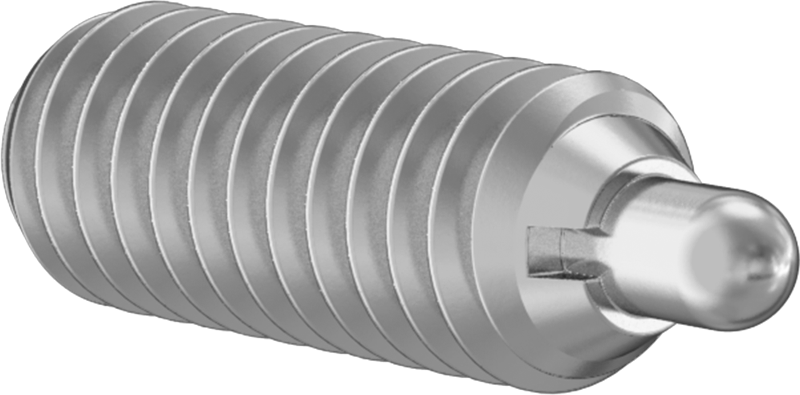 18-8 Paslanmaz Çelik Oluklu Uzun Burunlu Yaylı Piston, 8-32 Diş, 1-3,3 lb. Burun Kuvveti
