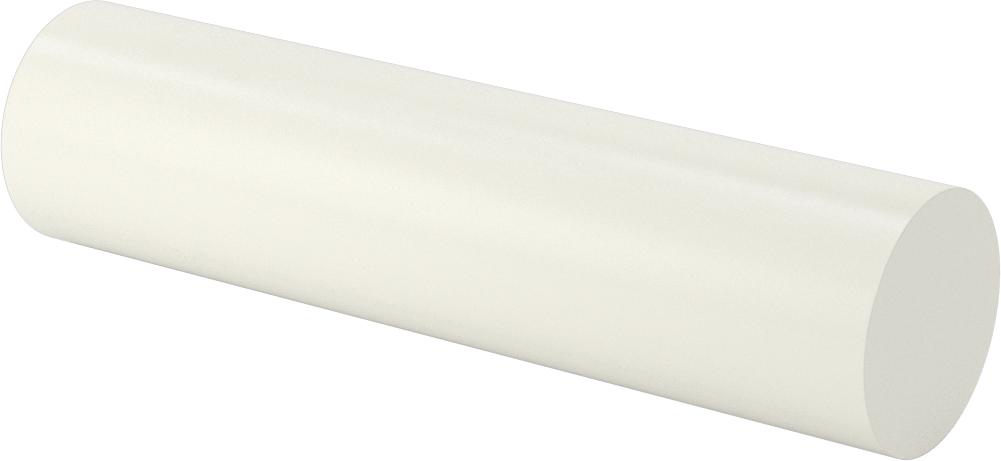 Elektrik Yalıtımlı Bor Nitrür Seramik, 1-1/2" Çaplı Çubuk, 6 inç Uzunluk