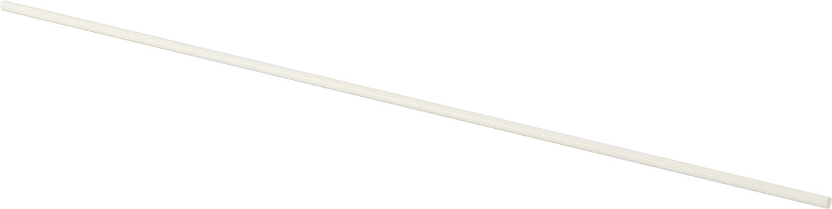 Elektrik Yalıtımlı Bor Nitrür Seramik, 1/8" Çaplı Çubuk, 12" Uzunluk