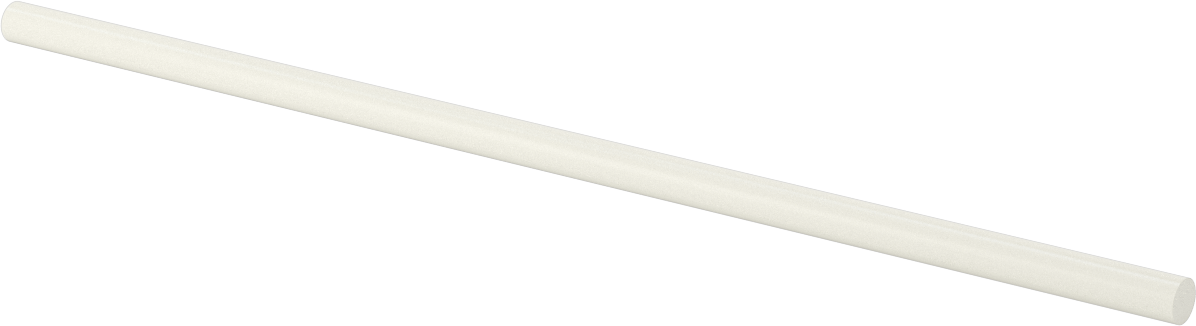 Elektrik Yalıtımlı Bor Nitrür Seramik, 3/8" Çaplı Çubuk, 12" Uzunluk