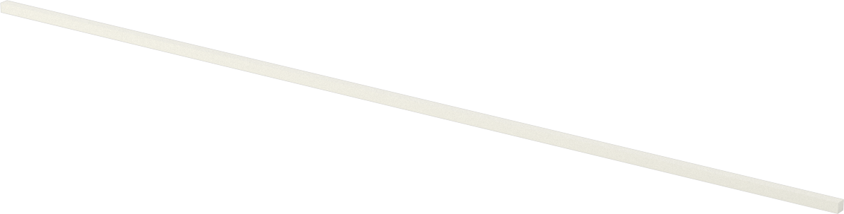 Elektrik Yalıtımlı Bor Nitrür Seramik, Bar, 12" Uzunluk, 1/8" Kalınlık, 1/8" Genişlik