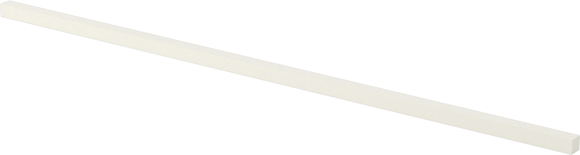 Elektrik Yalıtımlı Bor Nitrür Seramik, Bar, 12" Uzunluk, 1/4" Kalınlık, 1/4" Genişlik
